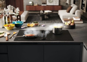 NEFF Matzwart Design kookplaat met afzuiging